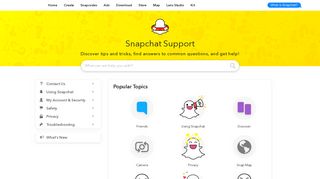 Snapchat Support