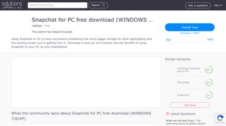 Snapchat for PC free download (WINDOWS 7/8/XP) - Install Now