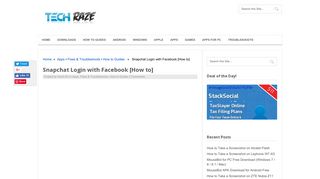Snapchat Login with Facebook [How to] - Tech Raze