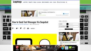 How to Send Text Messages Via Snapchat - Laptop Mag