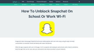How to Unblock Snapchat on School or Work Wi-Fi - Pixel Privacy