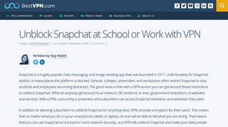 Unblock Snapchat at School or Work with VPN - BestVPN.com