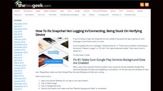 How To Fix Snapchat Not Logging In/Connecting, Being Stuck On ...