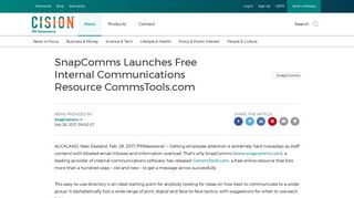 SnapComms Launches Free Internal Communications Resource ...