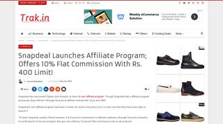 Snapdeal Launches Affiliate Program; Offers 10% Flat Commission ...