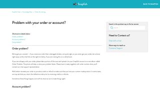 Problem with your order or account? – Snapfish Help