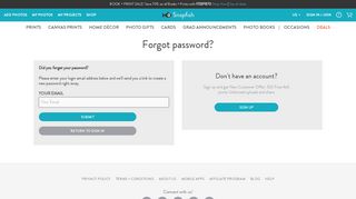 Forgot Password - Snapfish