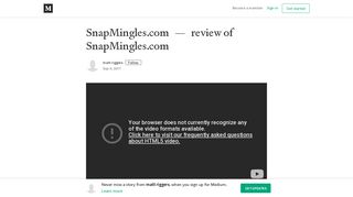 SnapMingles.com — review of SnapMingles.com – matt riggers ...