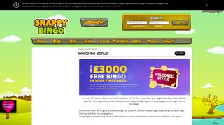 Welcome Bonus | Snappy Bingo