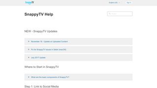 Getting Started in SnappyTV – SnappyTV Help