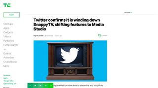 Twitter confirms it is winding down SnappyTV, shifting features to ...