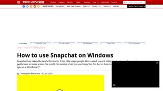 How to use Snapchat on Windows - Tech Advisor