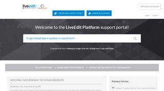 Adding Instagram to Your Website : LiveEdit - MINDBODY Support
