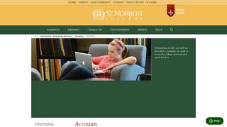 Accounts | St. Norbert College