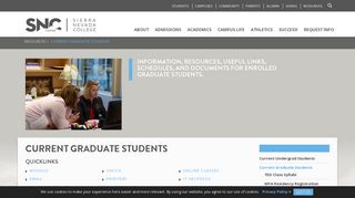 Current Graduate Students | Sierra Nevada College