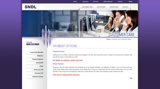 SNDL Power Distribution :: Customer Care :: Payment Options