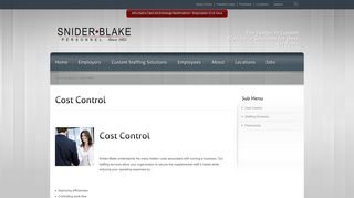 Cost Control - Snider-Blake