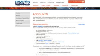 Accounts - Sno Falls Credit Union