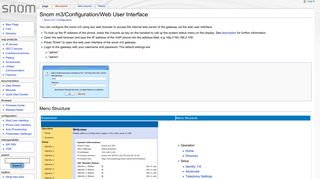 Snom m3/Configuration/Web User Interface - Snom User Wiki