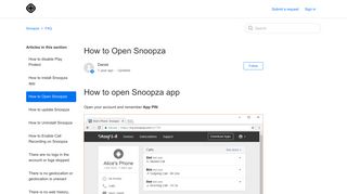 How to Open Snoopza – Snoopza
