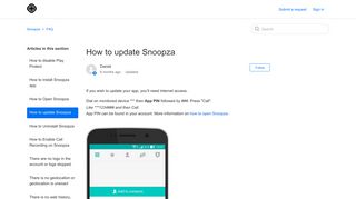 How to update Snoopza – Snoopza