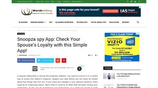 Snoopza spy App: Check Your Spouse's Loyalty with this Simple App ...