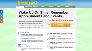 Snoozester - Wake Up Call, Phone Reminder Service