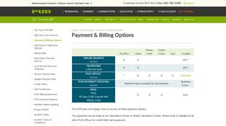 Payment & Billing Options | Your Account | Snohomish County PUD
