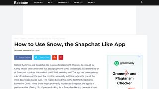 How to Use Snow, The Snapchat Like App | Beebom