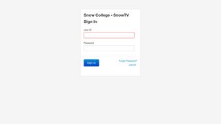 Login - Snow College - SnowTV