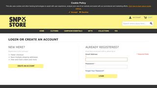 Login or Create an Account - SNP | Store