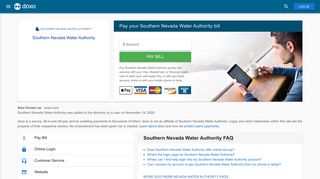 Southern Nevada Water Authority: Login, Bill Pay, Customer Service ...