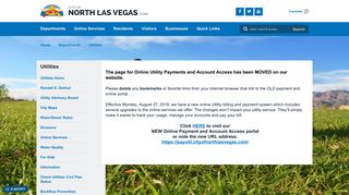 Pay Utility Bill - City of North Las Vegas