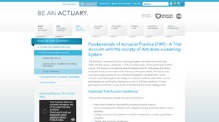 FAP E-Learning | Be an Actuary