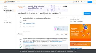 How to authenticate soap based java web services? - Stack Overflow