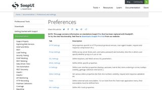 Working with SoapUI | Preferences | SoapUI