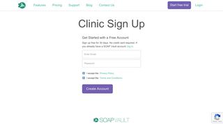Sign Up - SOAP Vault