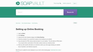Setting up Online Booking – Help Centre
