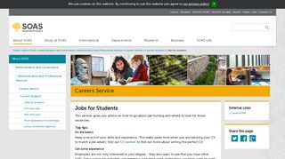 SOAS: Careers Service: Current students: Jobs for students