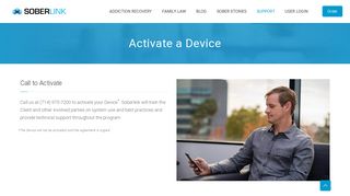 Call to Activate a Device | Soberlink
