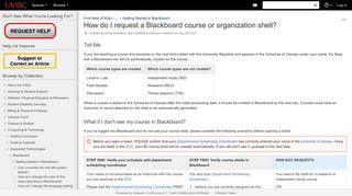 How do I request a Blackboard course or organization shell? - Find ...