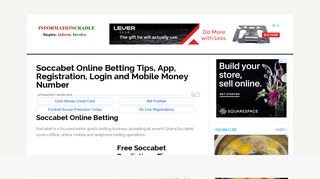 Soccabet Online Betting Tips, App, Registration, Login and Mobile ...