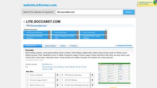 lite.soccabet.com at Website Informer. Soccabet. Visit Lite Soccabet.