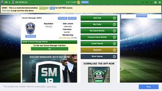 Soccer Manager: My Home - Select Club, Tactics, Squad, View ...