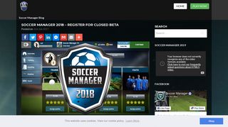 Soccer Manager 2018 - Register for Closed Beta - Soccer Manager ...