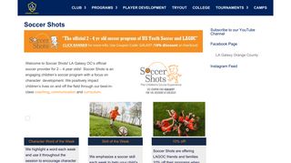 Soccer Shots | LA Galaxy Orange County | MLS Affiliated Youth ...