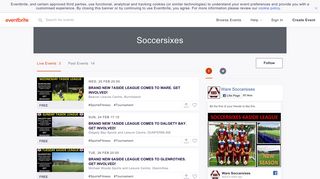 Soccersixes Events | Eventbrite