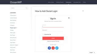 How to Add Social Login - Documentation - OceanWP