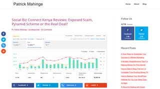 Social Biz Connect Kenya Reviews: Exposed Scam, Pyramid Scheme ...