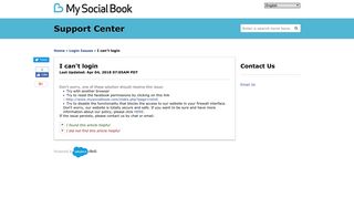 My Social Book | I can't login